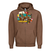 Chestnut school vibes Zipper Hoodie - NancyCooperArtShop