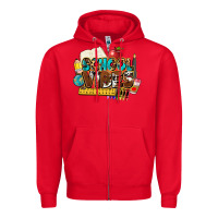 Red school vibes Zipper Hoodie - NancyCooperArtShop