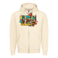 Sandshell school vibes Zipper Hoodie - NancyCooperArtShop