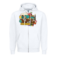 White school vibes Zipper Hoodie - NancyCooperArtShop