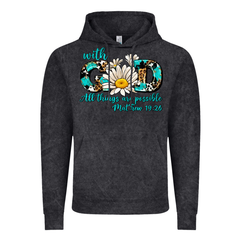 With God All Things Are Possible Daisy Vintage Hoodie by AdoDesignShop | Teevron