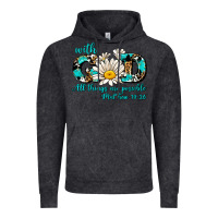 Vintage Black with god all things are possible daisy Vintage Hoodie - AdoDesignShop