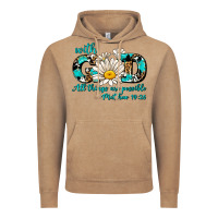 Vintage Coffee with god all things are possible daisy Vintage Hoodie - AdoDesignShop