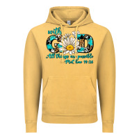 Vintage Mustard with god all things are possible daisy Vintage Hoodie - AdoDesignShop