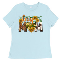 Baby Blue boy mom Ladies Tee - texasbilliewilder