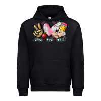 Black Peace love teach Urban Hoodie - CowGirlArtShop