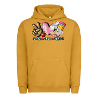 Pigment Peanut Butter Peace love teach Urban Hoodie - CowGirlArtShop