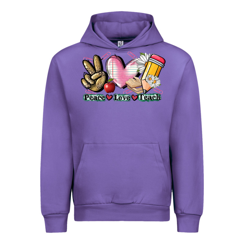 Peace Love Teach Urban Hoodie by CowGirlArtShop | Teevron