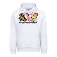 White Peace love teach Urban Hoodie - CowGirlArtShop