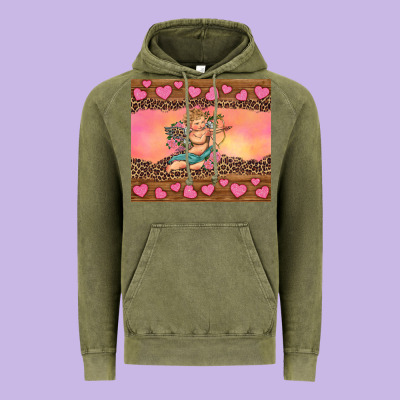 Cupid Valentine's Day Vintage Hoodie Designed By Ranaportraitstore