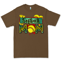 Cacao softball mom with leopard Premium Tee - Zillion Design Studio