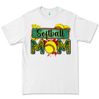 White softball mom with leopard Premium Tee - Zillion Design Studio