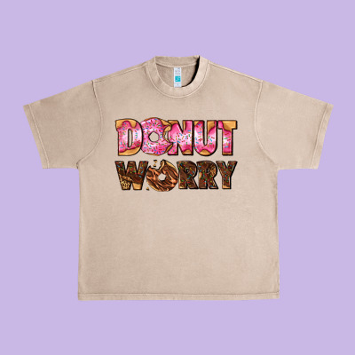 Donut Worry With Donut Urban Heavy Tee Designed By Adodesignshop