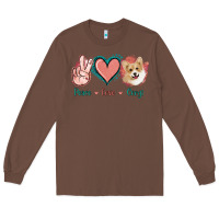 Chestnut Peace Love Corgi Long Sleeve Tee - Jasminsmagicworld