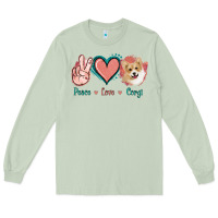 Matcha Peace Love Corgi Long Sleeve Tee - Jasminsmagicworld