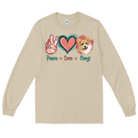 Mushroom Peace Love Corgi Long Sleeve Tee - Jasminsmagicworld