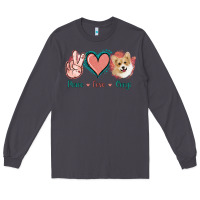 Smoke Peace Love Corgi Long Sleeve Tee - Jasminsmagicworld