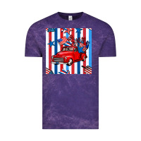 Cloud Purple 4th of july seamless pattern truck Vintage Tee - BundleAndBundleShop
