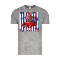Cloud Rock 4th of july seamless pattern truck Vintage Tee - BundleAndBundleShop