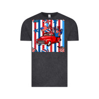 Vintage Black 4th of july seamless pattern truck Vintage Tee - BundleAndBundleShop