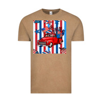 Vintage Coffee 4th of july seamless pattern truck Vintage Tee - BundleAndBundleShop