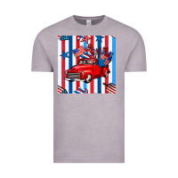 Vintage Zinc 4th of july seamless pattern truck Vintage Tee - BundleAndBundleShop