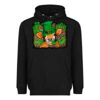Black st patricks orange cow with leopard background Heavyweight Hoodie - Jasminsmagicworld
