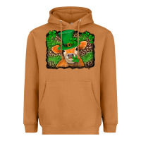 Meerkat st patricks orange cow with leopard background Heavyweight Hoodie - Jasminsmagicworld