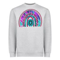 Heather Grey rainbow and gemstone Heavyweight Sweatshirt - AdoDesignShop