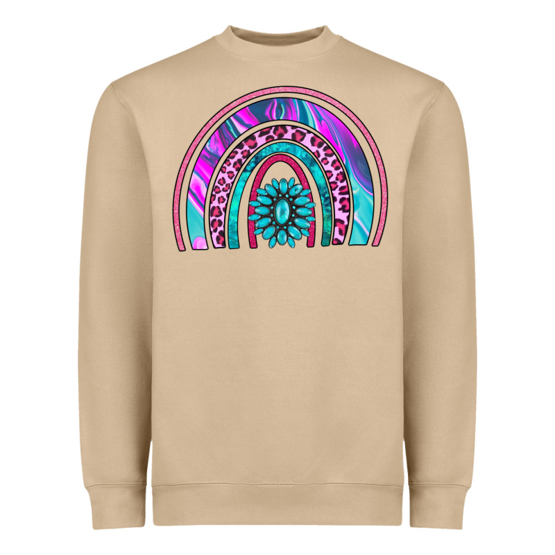 Rainbow And Gemstone Heavyweight Sweatshirt by AdoDesignShop | Teevron
