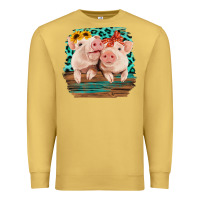 Antique Gold Cute Couple Pigs Premium Sweatshirt - Bettercallsaul