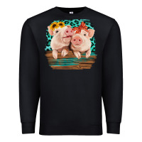 Black Cute Couple Pigs Premium Sweatshirt - Bettercallsaul