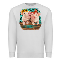 Dove Grey Cute Couple Pigs Premium Sweatshirt - Bettercallsaul