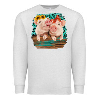 Oatmeal Heather Cute Couple Pigs Premium Sweatshirt - Bettercallsaul