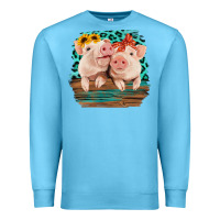 Ocean Blue Cute Couple Pigs Premium Sweatshirt - Bettercallsaul