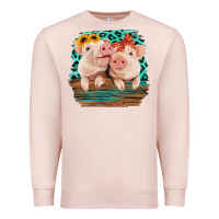 Pale Pink Cute Couple Pigs Premium Sweatshirt - Bettercallsaul