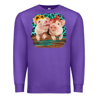 Purple Cute Couple Pigs Premium Sweatshirt - Bettercallsaul