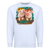 White Cute Couple Pigs Premium Sweatshirt - Bettercallsaul