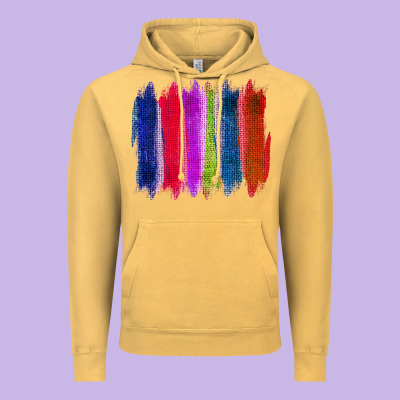 Colored Jute Brush Strokes Vintage Hoodie Designed By Bettercallsaul