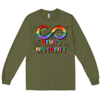 Army Green neurodiversity Long Sleeve Tee - JahusDesignShop