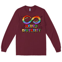 Burgundy neurodiversity Long Sleeve Tee - JahusDesignShop