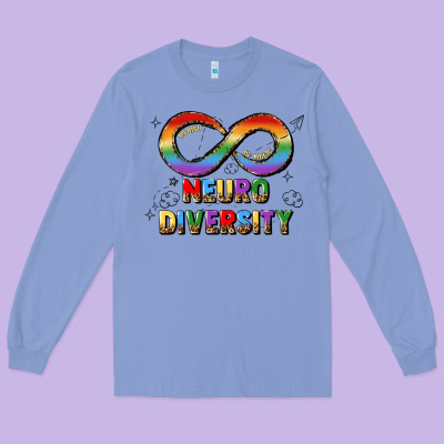 Neurodiversity Long Sleeve Tee Designed By Jahusdesignshop