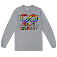 Heather Grey neurodiversity Long Sleeve Tee - JahusDesignShop