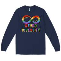 Navy neurodiversity Long Sleeve Tee - JahusDesignShop