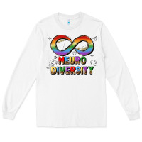 White neurodiversity Long Sleeve Tee - JahusDesignShop