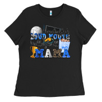 Black somebody's loud mouth volleyball mama Ladies Tee - Zillion Design Studio
