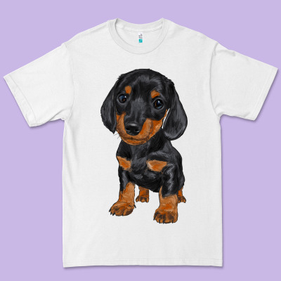 Dachshund Puppy Premium Tee Designed By Ranaportraitstore