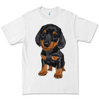 White dachshund puppy Premium Tee - RanaPortraitStore