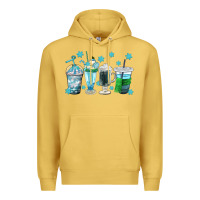 Antique Gold winter coffee cup Premium Hoodie - texasbilliewilder
