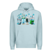 Blue Mist winter coffee cup Premium Hoodie - texasbilliewilder